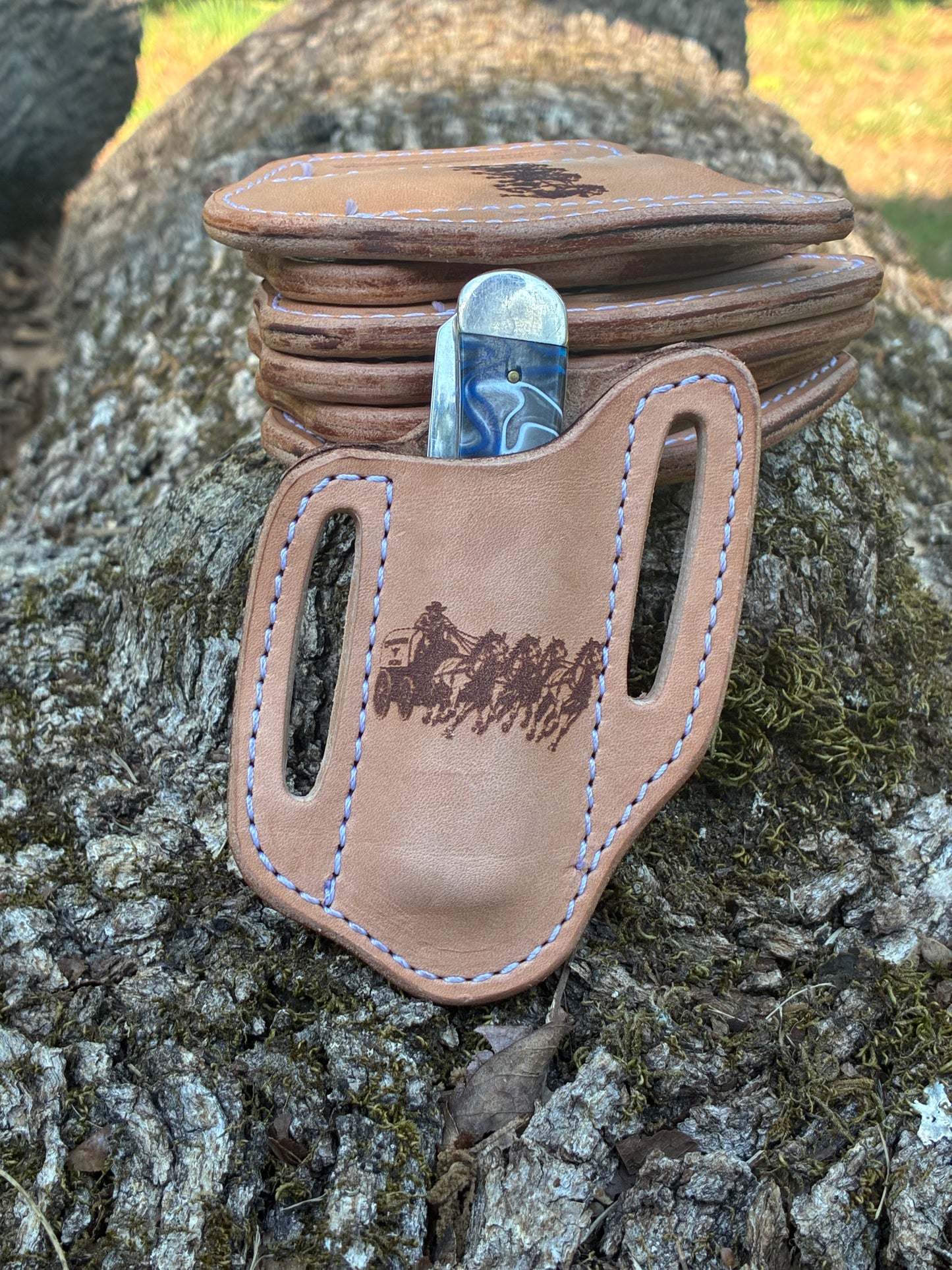 Case trapper knife sheath (chuck wagon racer)