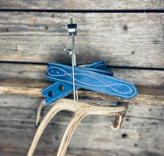 Blue roughout belt
