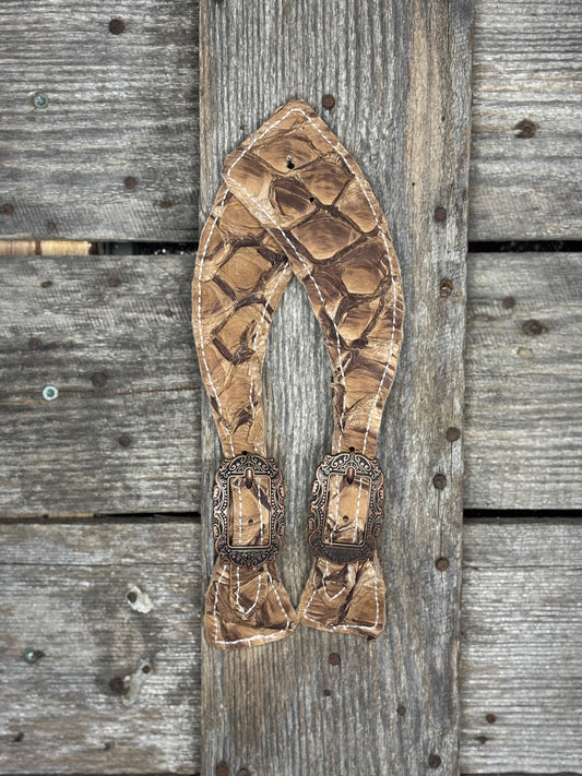 Square Pirarucu spur straps