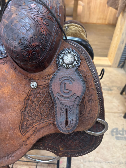C and L custom 14" team roper saddle