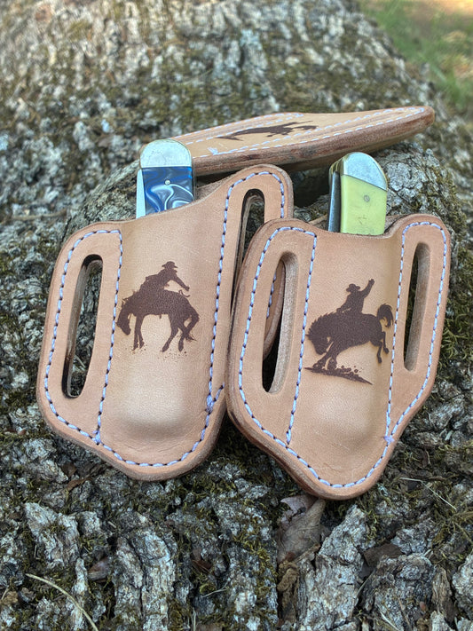 Case trapper knife sheath (Bronc rider)